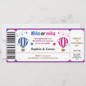 性スペインの別チケットスタイル 招待状 (正面)