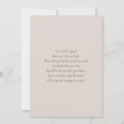 性スペインの別開示を受けるBoho 招待状 (裏面)