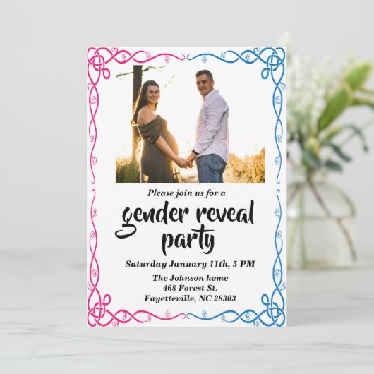 性パーソナライズされた別のパーティー写真招待状 招待状 (スタンド正面)