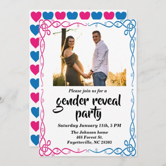 性パーソナライズされた別のパーティー写真招待状 招待状 (正面/裏面)