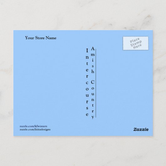 性交はがきランカスター郡。名前の追加 ポストカード (裏面)