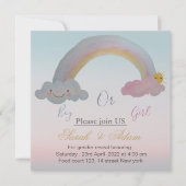 性別お披露目とベビーシャワーの招待状 招待状 (正面)