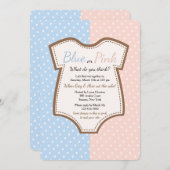 性別お披露目パーティー招待状 招待状 (正面/裏面)