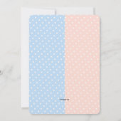 性別お披露目パーティー招待状 招待状 (裏面)