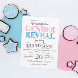 性別お披露目パーティー招待状 招待状