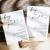 性別お披露目招待状 | 中立的な性別お披露目 招待状