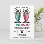 性別がアイスクリームのミルクシェイクピンクとブルーを明らかにする 招待状 (スタンド正面)