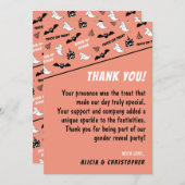 性別がサンキューカードかわいい不気味な幽霊 サンキューカード (正面/裏面)