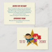 性別がスーパーヒーローを明らかにする可愛いブルーピンク黄色 エンクロージャーカード (正面/裏面)