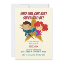 性別がスーパーヒーローを明らかにする可愛いブルーピンク黄色