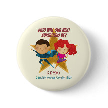 性別がスーパーヒーローを明らかにする可愛いブルーピンク黄色