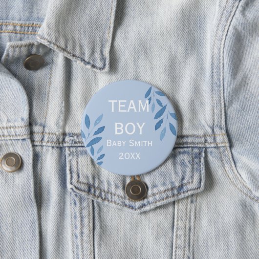 性別がチームボーイブルーウォーターの色のフローラ 缶バッジ (インサイチュ)