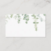 性別がバルーン赤ちゃんシャワーおむつラッフルを明らかにする エンクロージャーカード (裏面)