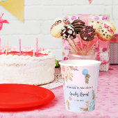 性別がパーティーパンパステディベアのピンク色を明らかにする 紙コップ