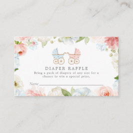 性別がピンクとブルーのおむつラッフルを明らかにする エンクロージャーカード