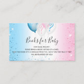 性別がピンクの青い男の子の女の子の本の要求を明らかにする エンクロージャーカード (正面)