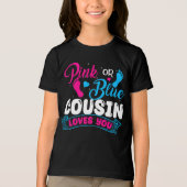 性別がピンクや青いいとこを明らかにする愛する トライブレンドＴシャツ (正面)