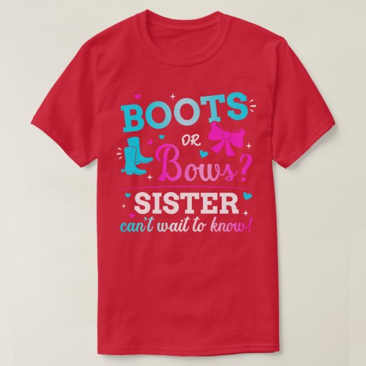性別がブーツまたは弓の姉妹マッチングベビーp tシャツ (デザイン正面)