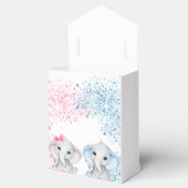 性別がベビー象の女の子の男の子ピンクの青を明かす フェイバーボックス (オープン)