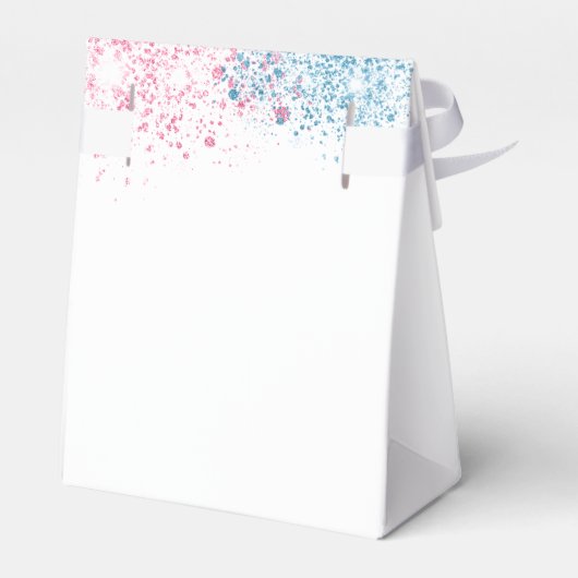 性別がベビー象の女の子の男の子ピンクの青を明かす フェイバーボックス (裏面サイド)