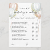 性別がママまたはパパ赤ちゃんシャワーゲームカードを明らかにする アドバイスカード (正面)