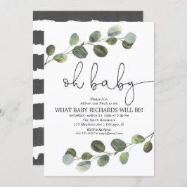 性別がユーカリ白黒を明シンプルかす 招待状