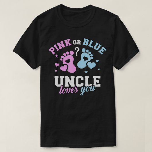 性別が叔父を明らかにする Tシャツ (デザイン正面)