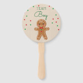 性別が投票ファンのジンジャーブレッドクリスマスを明らかにする ハンドファン (裏面)