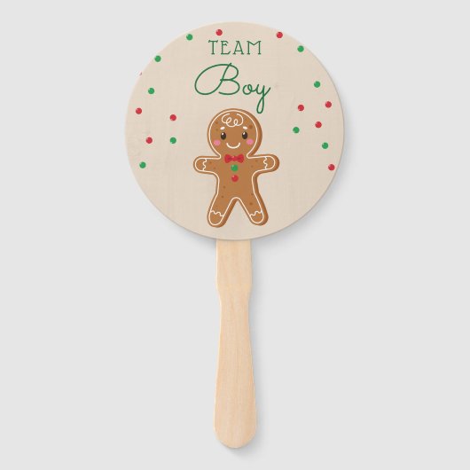 性別が投票ファンのジンジャーブレッドクリスマスを明らかにする ハンドファン (裏面)