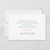 性別が明らかに感謝していなる ノートカード (裏面)