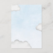 性別が象の風船の本を明らかにするベビー エンクロージャーカード (裏面)