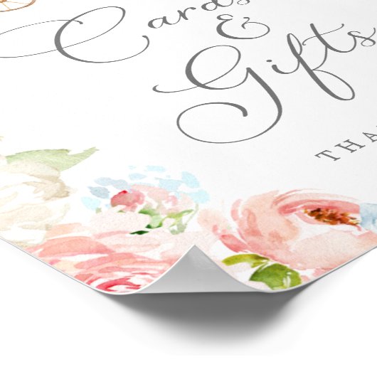 性別が赤ちゃんシャワーカードとギフトサインを明らかにする ポスター (角)