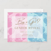 性別でパーティーの少年または少女を表示 ポストカード (正面/裏面)