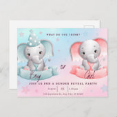 性別でパーティーを明かす ポストカード (正面/裏面)