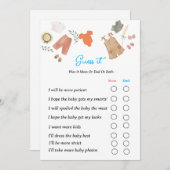 性別でパーティーゲームのママやパパを明らかにする 招待状 (正面/裏面)