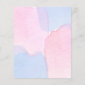 性別でパーティーピンクの青の予算招待状を表示 チラシ (裏面)