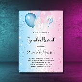 性別でパーティーピンクの青の予算招待状を表示 チラシ