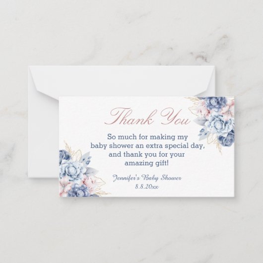 性別でフローラ感謝していを明らかにする ノートカード (正面)