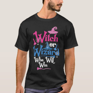 性別で勝利する魔女または魔法使いのパーティー Tシャツ