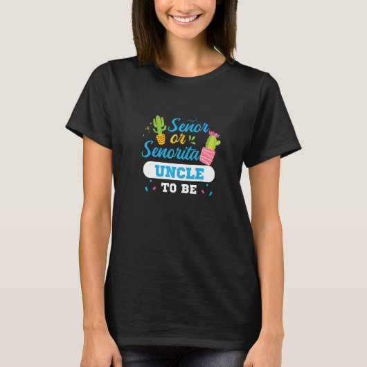 性別で明らかにされるセノールまたはセノリタの叔父 Tシャツ (正面)