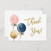 性別で表示さ感謝していれる ノートカード (正面/裏面)