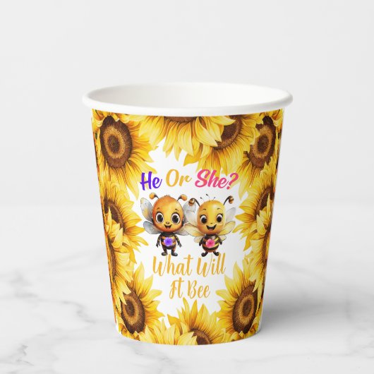 性別によって彼または彼女がシャワーを浴びる何かを明らかにする 紙コップ (裏面)