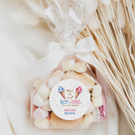 性別によるアイスクリームスクープの表示 ラウンドシール