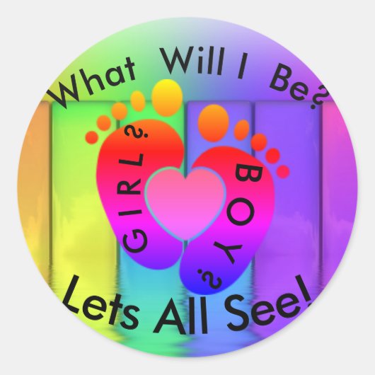 性別によるシールの表示 ラウンドシール (正面)