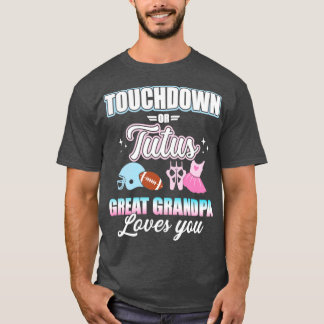 性別によるタッチダウンまたはトゥトゥス素晴らしグランパの表示 Tシャツ
