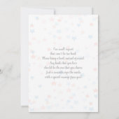 性別によるテディベアのバルーンの表示 招待状 (裏面)