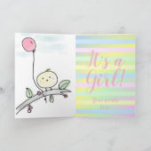 性別によるパーティーのぞき読み – ブーそれは女の子である 案内状 (内部)