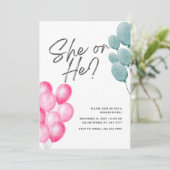 性別によるパーティーの少年または少女の気球 シーズンカード (スタンド正面)