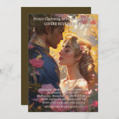 性別によるパーティーの表示プリンスまたはプリンセス招待状 招待状 (正面/裏面)