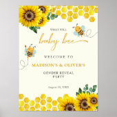 性別によるパーティーの表示ベビーの歓迎 ポスター (正面)